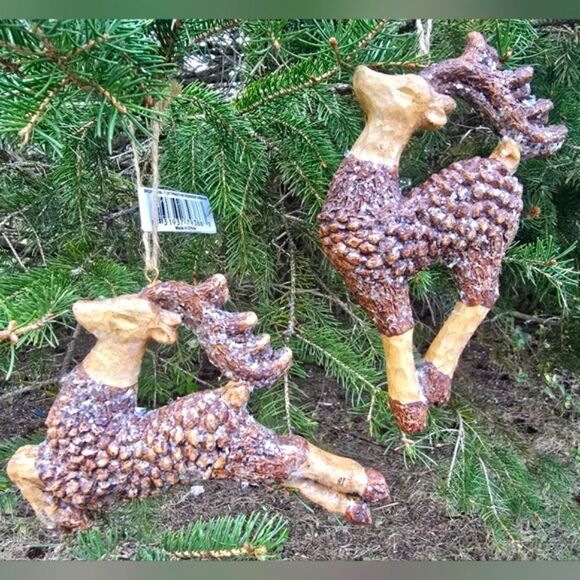 NWT Large Deer Ornaments  (CHR-3) - Picture 1 of 8